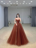 Glamorous A-line Spaghetti Straps Tulle Ball Gown,16th Birthday Dress Y7176 by simplepromdress