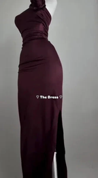 Simple Sheath Burgundy Long Prom Dress Strapless Evening Dress Y8511 by simplepromdress