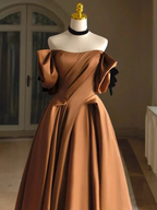 Satin Bridal Dress,Off Shoulder Wedding Dress, Vintage Wedding Dress Y4963 by simplepromdress