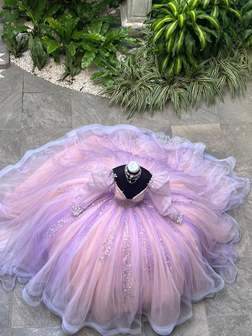 Vestido de fiesta vintage de tul, vestido de quinceañera, vestido de princesa Y2353