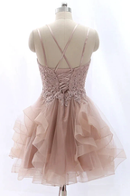 Spaghetti Straps Lace Tulle Homecoming Dress Vintage Party Formal Gown Y2584 by simplepromdress