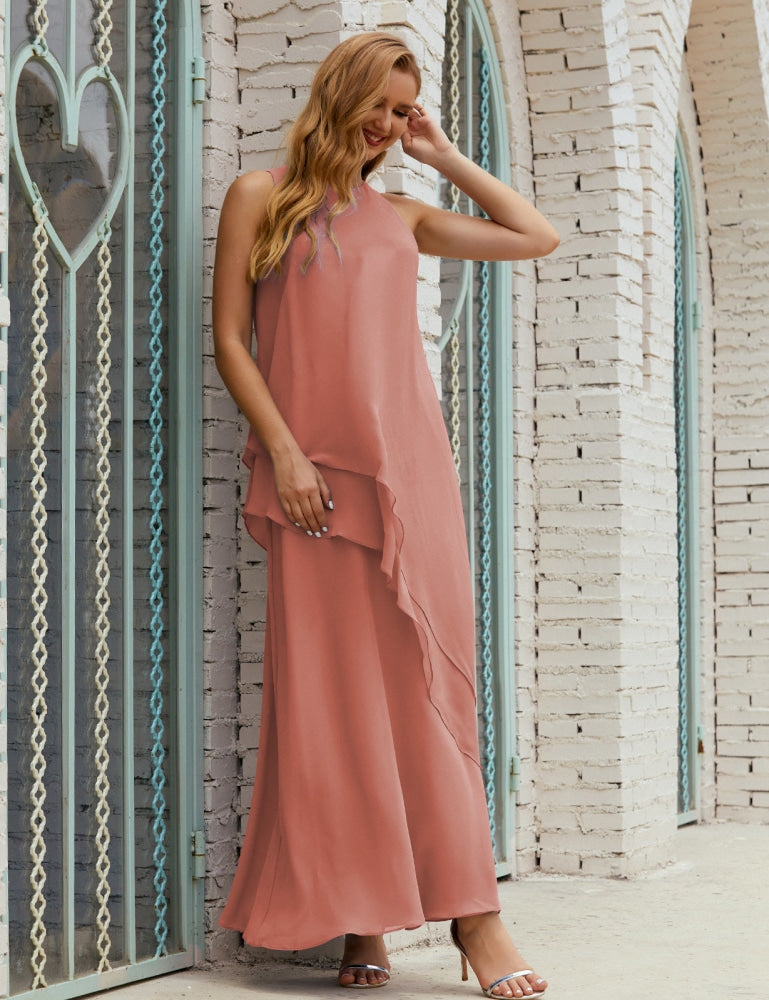 Chiffon Long Plus Size Mother of Bride Dresses Formal Bridesmaid Prom Gown SY28019