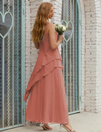 Chiffon Long Plus Size Mother of Bride Dresses Formal Bridesmaid Prom Gown SY28019