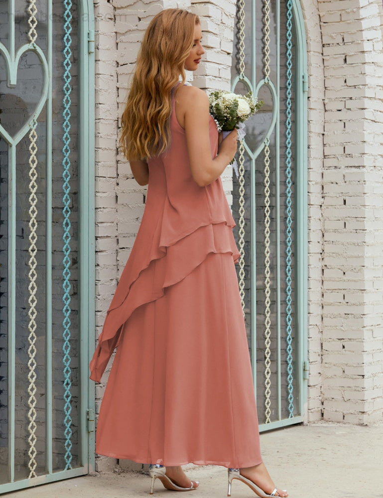 Chiffon Long Plus Size Mother of Bride Dresses Formal Bridesmaid Prom Gown SY28019