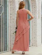 Chiffon Long Plus Size Mother of Bride Dresses Formal Bridesmaid Prom Gown SY28019