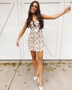 Beautiful Homecoming Dresses Sweetheart Lace Short Party Dress Y2838 by simplepromdress