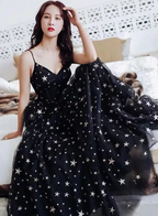 Sexy Black Sweetheart Tulle Long Party Dress Chic Black Evening Dress Prom Dress Y1159 by simplepromdress