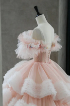 Fairy Tulle Pleated Layered Ball Gown Sweet Quinceanera Dress Y7702 by simplepromdress