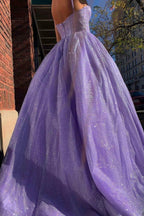 Lavender Straps Long Formal Dress SYP85 by vivymakudress