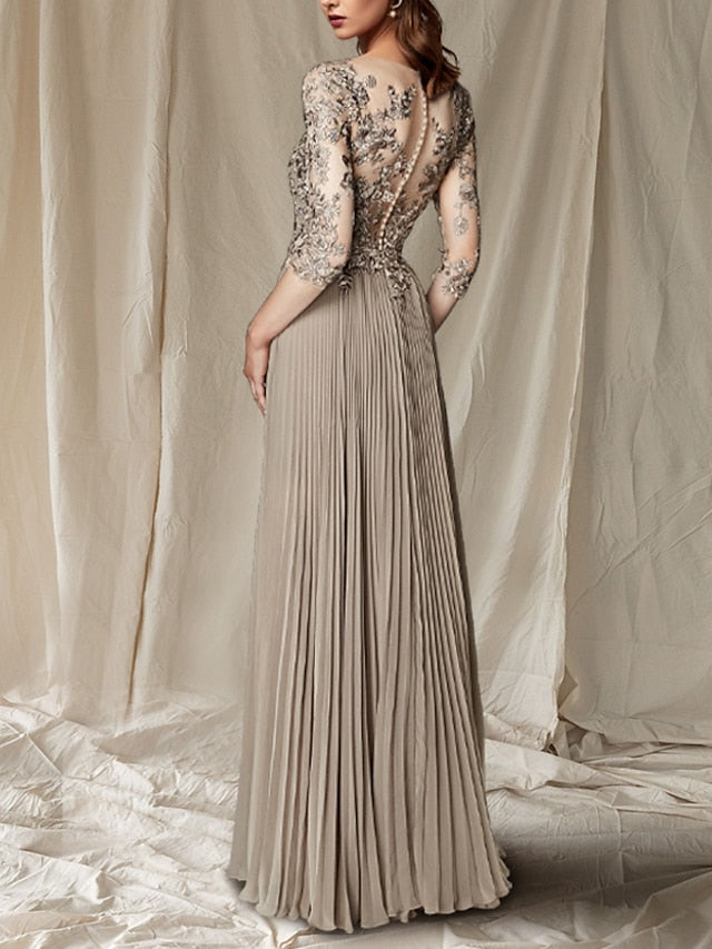 A-Line/Princess V-Neck Floor-Length Mother of the Bride Dresses Main Image