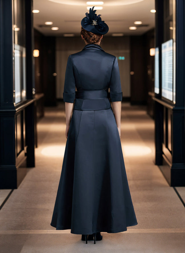 A-Line/Princess V-Neck Satin Mother of the Bride Dresses Main Image