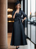A-Line/Princess V-Neck Satin Mother of the Bride Dresses by Dreamylily