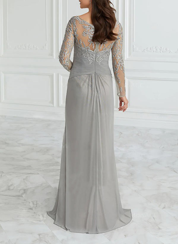 A-Line/Princess V-Neck Floor-Length Mother Of The Bride Dresses With Lace Ruffle Main Image