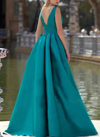 A-Line/Princess V-Neck Sleeveless Mother Of The Bride Dresses by Dreamylily