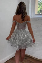 A-Line Sequins Appliques Red Short Homecoming Cocktail Dress PD497 by pgmdress