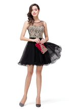 A-line Crew Short Sleeveless Appliques Prom Dresses by misshow.com