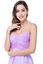 A-line Strapless Chiffon Bridesmaid Dress with Draped