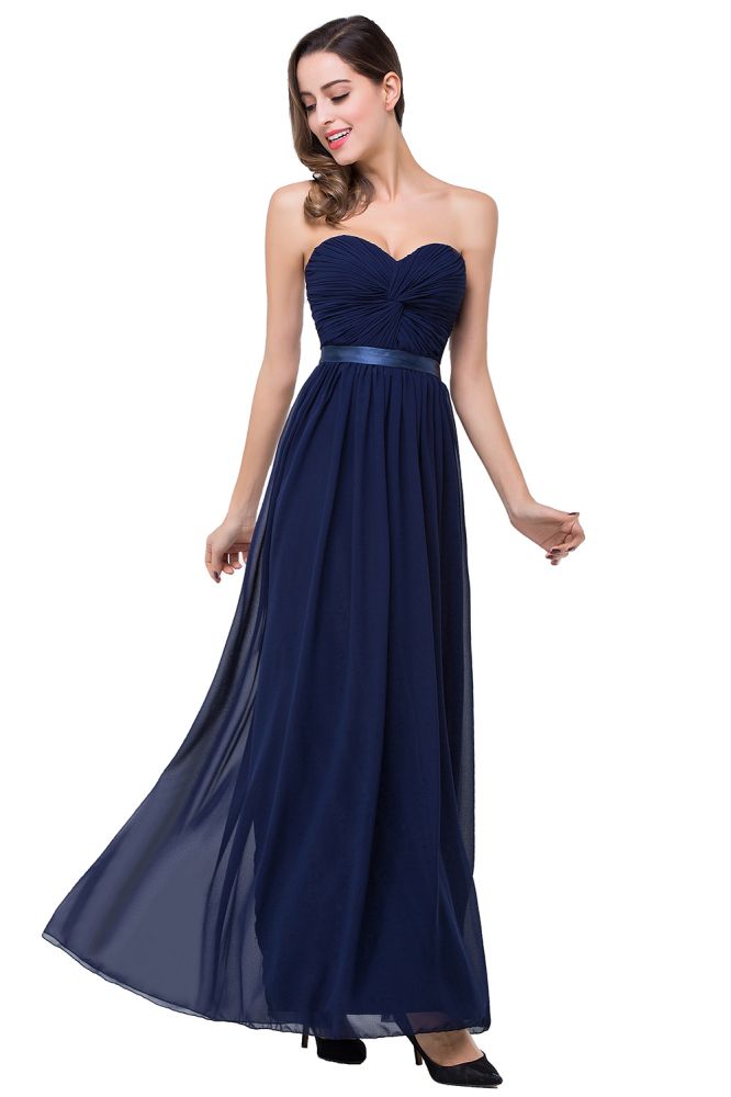 A-line Strapless Chiffon Bridesmaid Dress with Draped