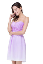 A-line Strapless Chiffon Bridesmaid Dress with Draped