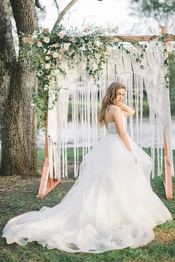 A-line Elegant Forest Wedding Dresses Best Bridal Gowns WD695 by pgmdress