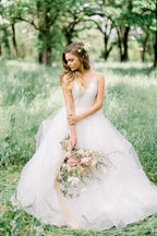 A-line Elegant Forest Wedding Dresses Best Bridal Gowns WD695 by pgmdress