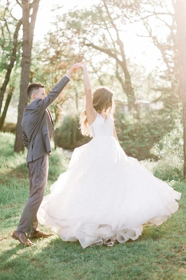 A-line Elegant Forest Wedding Dresses Best Bridal Gowns WD695 by pgmdress