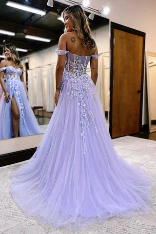 A-Linie, schulterfrei, Ballkleid, formelles Kleid mit Applikationen, PSK519