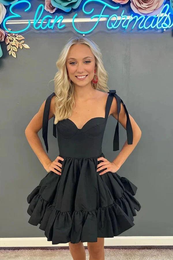 A-line Pink Ruffle Cute Sweetheart Homecoming Dresses PD491 by pgmdress