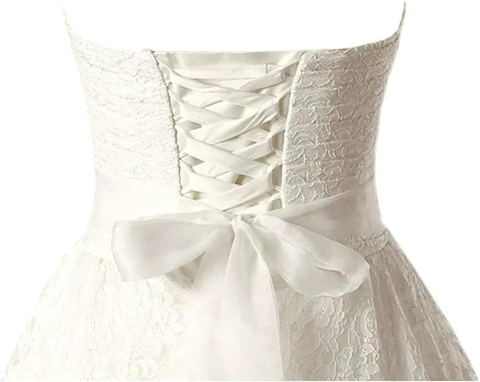 A-line Sweetheart Elegant Wedding Dresses Strapless Bridal Gown WD719 by pgmdress
