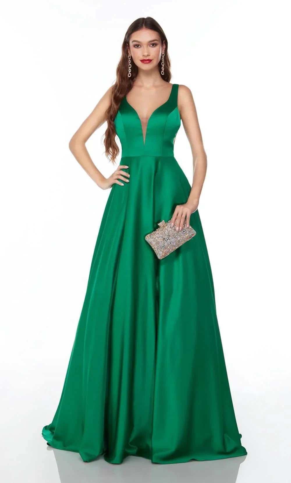 Long Prom Gown Plunging Neckline SYP8 by vivymakudress