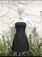 New Arrival A-line Homecoming Dress Puffy Sleeves Graduation Dress Y2551 by simplepromdress