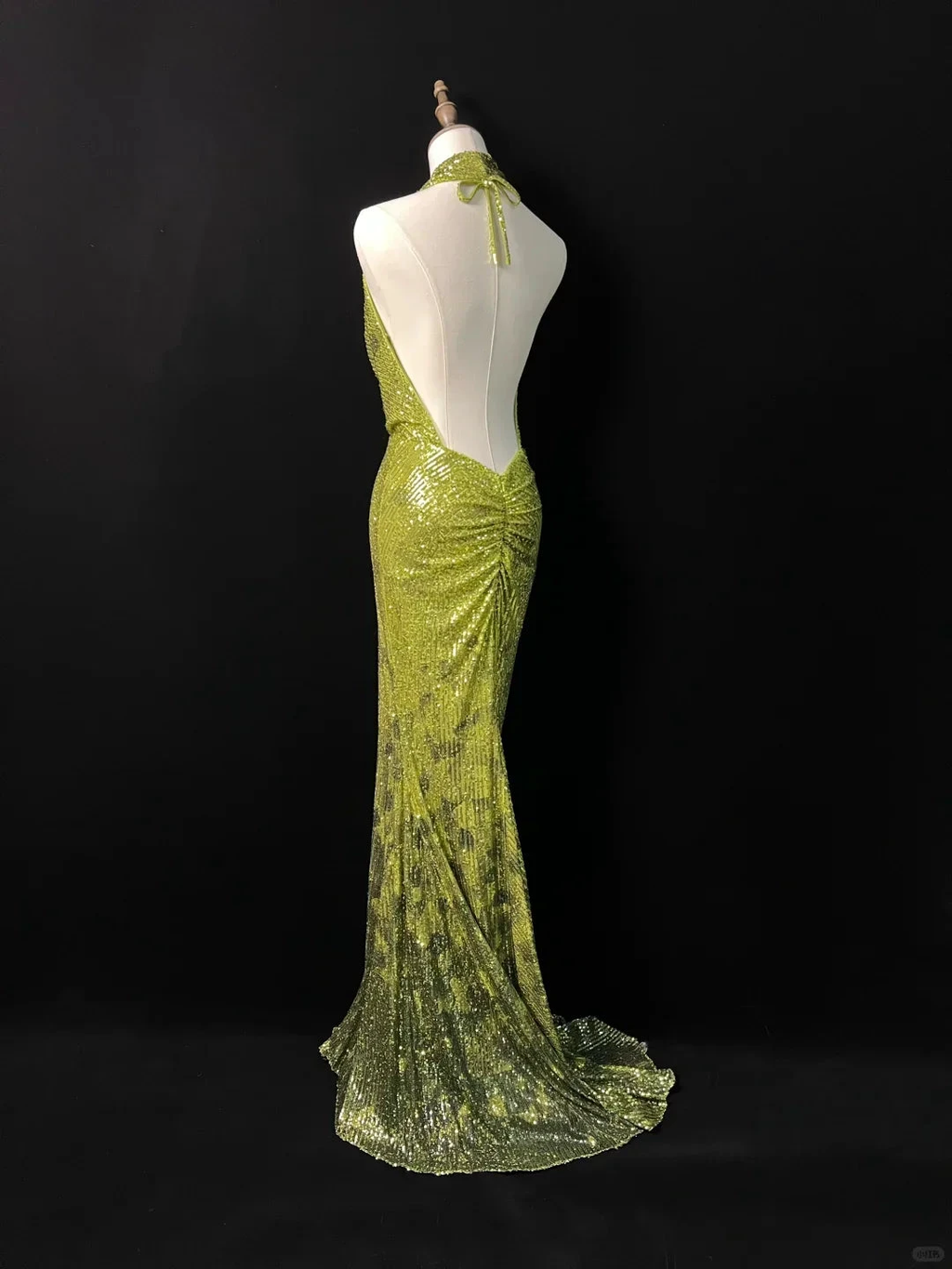Gorgeous Green Halter Sequins Backless Prom Dress Long Mermaid Evening Dress Y8647 by simplepromdress