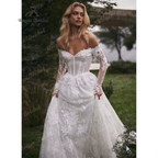 RoyceBridal Sweetheart A Line Wedding Dress 2025 Tulle Court Train Bridal Gown Customized suknia ślubnaفساتين حفلات