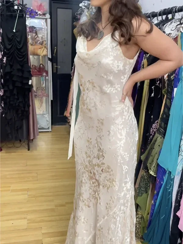 Unique Satin Print Mermaid Prom Dress Long Evening Dress Y8307 by simplepromdress