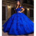 Royal Blue Quinceanera Dresses for Sweet 15 Year Off the Shoulder Puffy Ball Gown Y2726 by simplepromdress