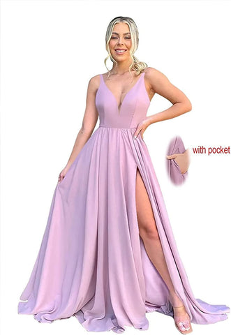 Vestido de noche formal de gasa SYP5