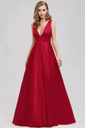 Deep V-Neck Formal Evening Party Dress SYP7 by vivymakudress