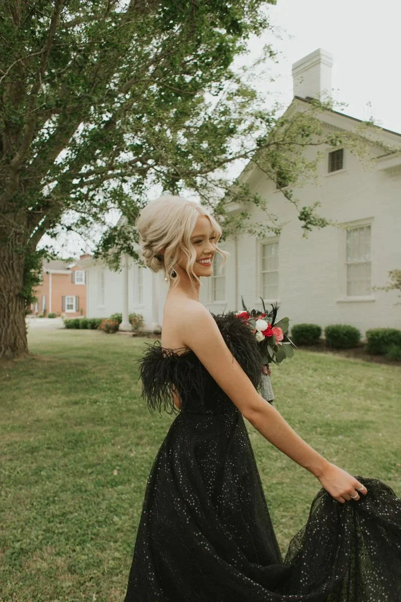 Off Shoulder Feather Prom Dresses Mermaid Formal Dress Evening Gowns Y2630 by simplepromdress