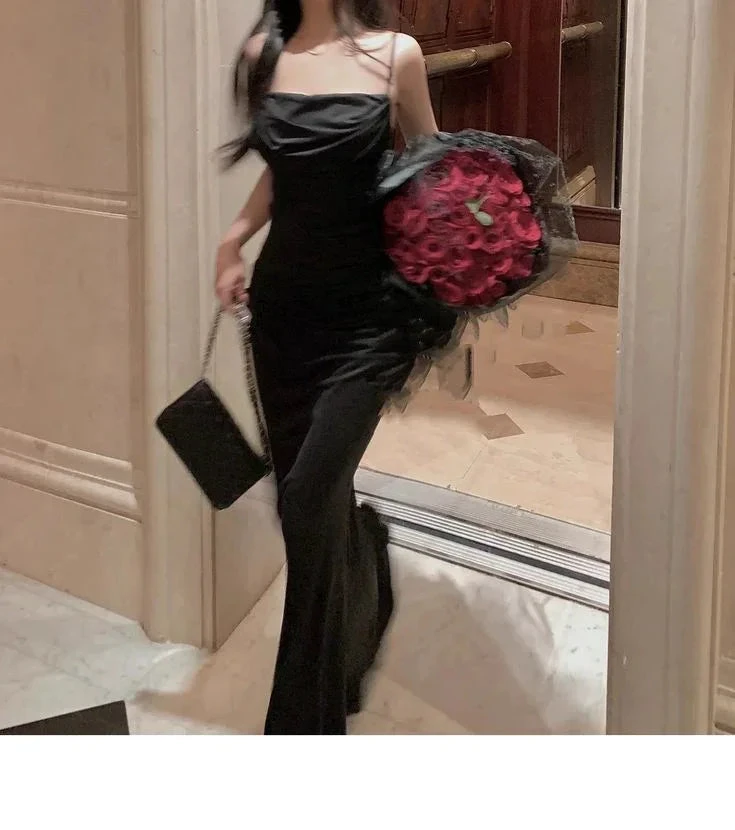 Sexy Spaghetti Straps White Mermaid Evening Dress Long Prom Dress Y7787 by simplepromdress
