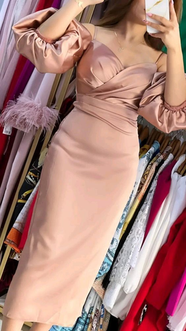 Vestido de noche con tirantes finos, vestido de fiesta Y5578