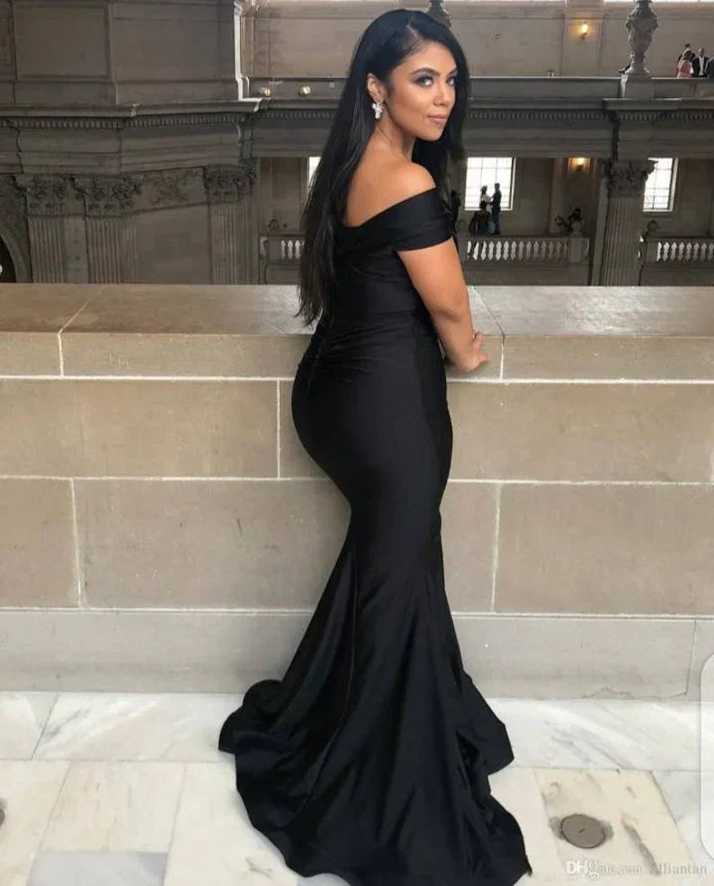 Black Wedding Dress/Black Maxi Dress/Black Dress/Prom Dress/Evening Dress Y1725