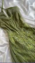 Unique Green Lace Chiffon Sequins Beaded Prom Dress Formal Evening Dress Y8308 by simplepromdress