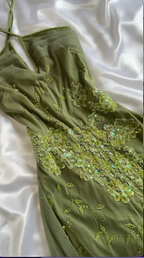 Unique Green Lace Chiffon Sequins Beaded Prom Dress Formal Evening Dress Y8308 by simplepromdress