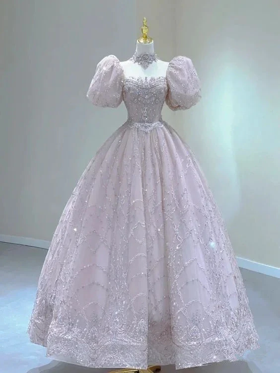 Puff Sleeve Appliques Quinceanera Dress,Sweet 16 Dress,Ball Gown Y2205 by simplepromdress