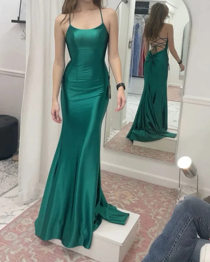 Classy Green Mermaid Prom Dress Green Evening Dress Y7358 by simplepromdress
