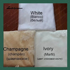 Romantic Deep V Neck Custom Bridal Gown With Floral Lace Sweep Train