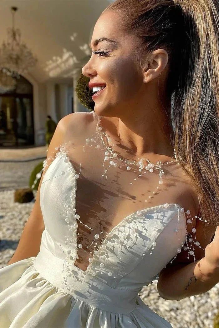 Amazing A-line Off-the-shoulder Sleeveless Ruffles Chiffon Satin Homecoming Dress by misshow.com