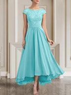 A-line Scoop Floor-Length Lace Chiffon Mother of the Bride Dress With Sequins by Dreamylily