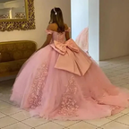 Purple Off The Shoulder Tulle Appliques Ball Gown,Sweet 16 Dress Y5472 by simplepromdress