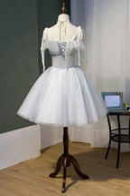 Chic Sleeveless Lace Appliques Tulle Princess Homecoming Dresses by Cicinia